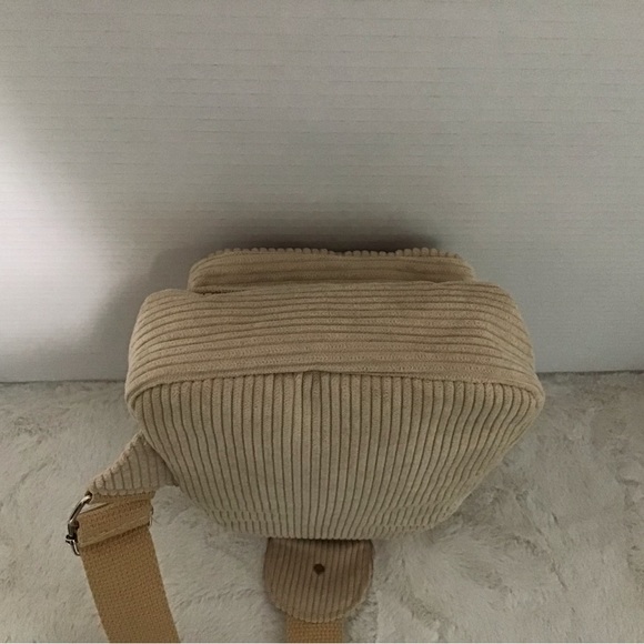 Upcycled Small Cream Corduroy Sling Pack - Picture 7 of 7